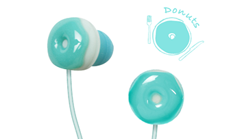 Cute donut shaped earbud design! (Comes with 4 different sized earpads)