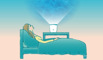 お部屋で眠りにつく前に。